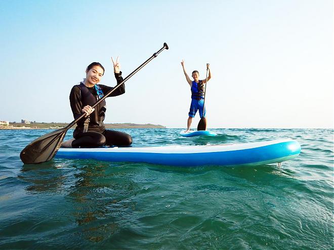 澎湖嵵里沙滩SUP立桨体验｜最美海湾夕阳