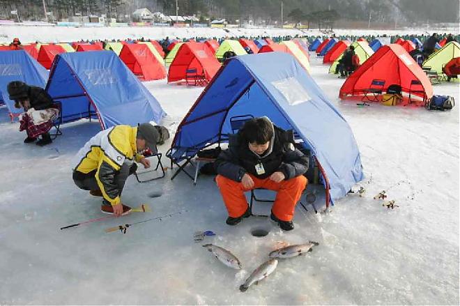 【首尔出发】2020韩国冰钓平昌鳟鱼节｜雪上活动