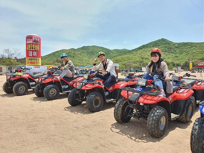 仁川永宗岛高空滑索x海岸铁道自行车x舞衣岛屿体验一日游