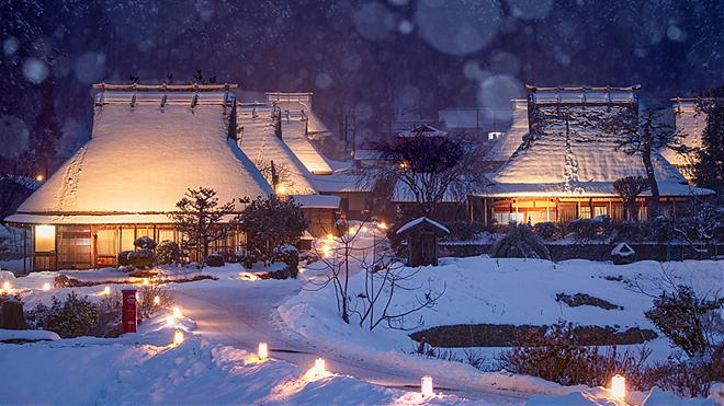 岚山.天桥立.伊根船屋.美山町合掌村雪灯笼2日游|京都.大阪出发