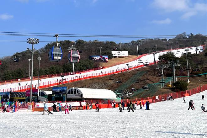 高雄出发|首尔滑雪乐园5日游 入住洪川大明SONO度假村、含雪具+教学