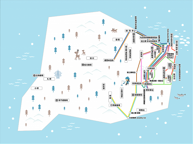 Hokkaido East Kotsu Bus No. 2 | Shiretoko → JR Abashiri Station → JR Mashu Station → Lake Akan