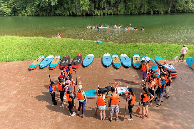 SUP Paddling Experience in Beishixi, Pinglin County, Xinbei | Waterbird Observation and Water Fun