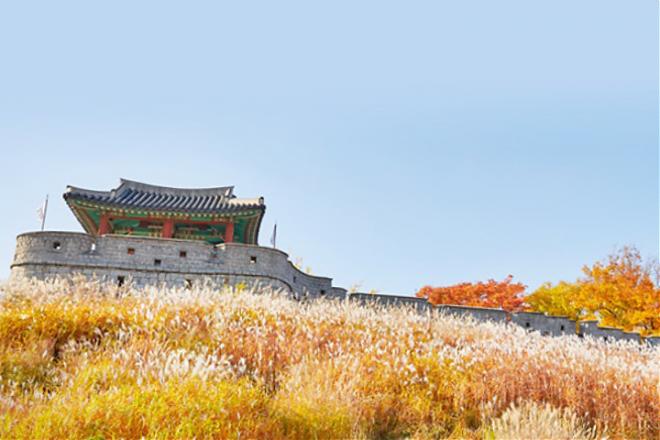 Suwon Hwaseong Fortress in Gyeonggi-do, South Korea. Hanbok Experience and Romance Tour | Chinese/English Guides