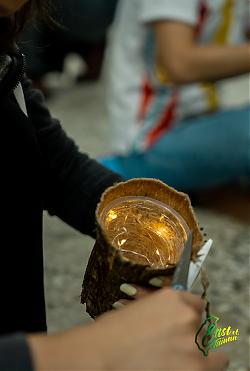 悩みを吹き飛ばせ！台東富岡 ストレス解消樹皮ランプ作り×海外帰国者ワークショップ