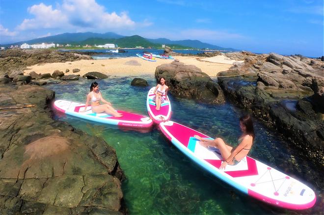 궁랴오 아오디 외곽 암초 보물섬 SUP | 바다 등대섬 레저 투어